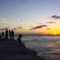 Solnedgangen sett fra øya Isla Mujeres.