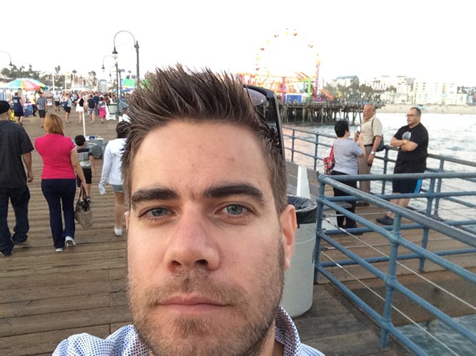 Det ble også tid til sightseeing. Her er Eirik Meling på Santa Monica pier.