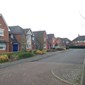 I denne gaten bodde vertsfamilien i Stratford-upon-Avon, rundt et kvarters gange til skolen.