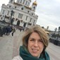 Her er jeg på helgetur til Moskva. Kirken i bakgrunnen er Frelseren Kristus-katedralen. Det var her Pussy Riot demonstrerte da de ble arrestert.